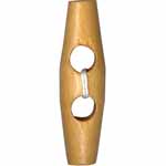 Elan 30 2433A Light Oak 2 Hole Wooden Toggle (2/card) 1.13"/45 mm